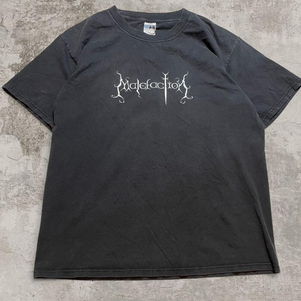 90s Black Malefaction band tee size L on Gildan tag